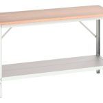Verso Workbench Framework with adjustable height framework. WxDxH: 1500x600x780-930mm RAL 7035_SKU-16922002.16
