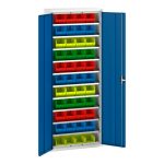 Bott Parts Bin Storage - Verso bin cupboard with 10 shelves, 44 bins.WxDxH: 800x350x2000mm. Available in 4 colours_SKU-16926401.11