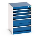 Cubio storage cabinet with 5 drawers - WxDxH: 525x525x700mm. Available in 4 colours_SKU-40010115.11V
