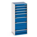 525mm Wide Storage Cabinet with 7 drawers - WxDxH: 525x525x1200mm. Available in 4 colours_SKU-40010119.11V