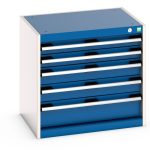 Cubio storage cabinet with 5 drawers - WxDxH: 650x525x600mm. Available in 4 colours_SKU-40011061.11V