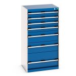 Metal 65cm Wide Cabinet with 7 drawers - WxDxH: 650x525x1200mm. Available in 4 colours_SKU-40011063.11V