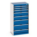 Drawer Cabinet for Warehouses 8 drawers - WxDxH: 650x525x1200mm. Available in 4 colours_SKU-40011064.11V