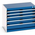 Storage Cabinets for Workshops with 5 drawers - WxDxH: 800x525x600mm. Available in 4 colours_SKU-40012005.11V