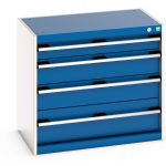 Bott Industrial Cubio Cabinet with 4 drawers - WxDxH: 800x525x700mm. Available in 4 colours_SKU-40012011.11V