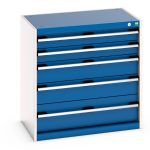 Five Drawer Heavy Duty Storage Cabinet - WxDxH: 800x525x800mm. Available in 4 colours_SKU-40012017.11V