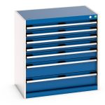 Storage Cabinet 80cm wide with 7 drawers - WxDxH: 800x525x800mm. Available in 4 colours_SKU-40012021.11V