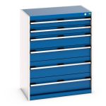 Workshop Metal Drawer Cabinets with 6 drawers - WxDxH: 800x525x1000mm. Available in 4 colours_SKU-40012035.11V