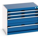 Industrial cabinets with 4 drawers - WxDxH: 800x525x600mm. Available in 4 colours_SKU-40012093.11V