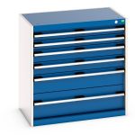 Metal Drawer Cabinet with 6 drawers - WxDxH: 800x525x800mm. Available in 4 colours_SKU-40012097.11V