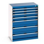 Bott Cubio storage Cabinet with 7 drawers - WxDxH: 800x525x1000mm. Available in 4 colours_SKU-40012100.11V