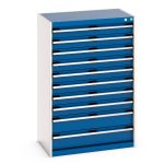 Metal Storage Cabinet with 10 drawers - WxDxH: 800x525x1200mm. Available in 4 colours_SKU-40012108.11V