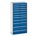 Bott Cubio Storage Cabinet with 11 drawers - WxDxH: 800x525x1600mm. Available in 4 colours_SKU-40012112.11V