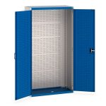 Warehouse Metal Storage Cabinets with Bott perfo doors and full louvre backpanel. WxDxH: 1050x525x2000mm. Available in 4 colours_SKU-40013055.11V