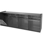 Tilt Storage Boxes with 4 compartments .WxDxH: 600x170x206mm plastic RAL 7016_SKU-2513004.19