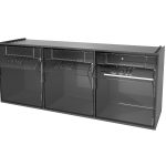 Plastic Tilt Bins with 3 compartments .WxDxH: 600x200x242mm plastic RAL 7016_SKU-2513005.19