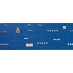 Pegboard Tool Organiser with 4x 1.5m x 0.5m panels & 60 piece hook kit.WxDxH: 1500x200x2000mm in 4 powder coated colours SKU - 14031424.11