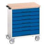 Mobile Storage Cabinets on Castors - Verso mobile cabinet with 7 drawers and mpx top.WxDxH: 800x600x980mm. _SKU-16927007.11