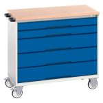 Mobile Storage Cabinets - Verso mobile cabinet with 5 drawers and mpx top.WxDxH: 1050x600x980mm. _SKU-16927051.11