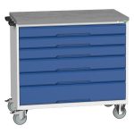 Mobile Storage Cabinets on Rollers - Verso mobile cabinet with 6 drawers and lino top.WxDxH: 1050x600x980mm. _SKU-16927053.11
