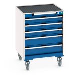 650mm wide Bott Mobile Cabinet - cubio mobile cabinet with 5 drawers & top tray / mat.WxDxH: 650x650x885mm. _SKU-40402031.11V