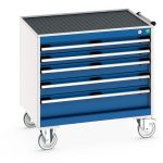 800m wide Mobile Cabinet with drawers - cubio mobile cabinet with 5 drawers & top tray / mat.WxDxH: 800x650x785mm. _SKU-40402107.11V