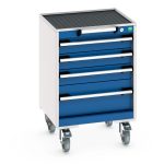 4 Drawer Metal Mobile Storage Cabinet - 4 Drawer Metal Mobile Storage Cabinet - cubio mobile cabinet with 4 drawers & top tray / mat.WxDxH: 525x525x785mm. _SKU-40402109.11V