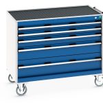Mobile Metal Storage Cabinet - Cubio - cubio mobile cabinet with 5 drawers & top tray / mat.WxDxH: 1050x650x885mm. _SKU-40402130.11V