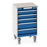 Mobile Cabinet with 5 Drawers and lino worktop.WxDxH: 525x525x890mm. _SKU-40402138.11V