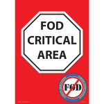 Fod Critical Area Signs - 594mm x 420mm - SKU-F136