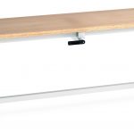 200mm Cubio stepless adjustable height bench with multiplex worktop. WxDxH: 2000x750x840-1140mm Heavy Duty Industrial Workbench RAL 7035_SKU-41003572.16
