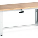 Bott Manually Adjustable Height Workbench - WxDxH: 1500x750x840-1140mm Heavy Duty RAL 7035_SKU-41003574.16