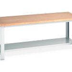 Bott Cubio Framework Bench - cubio framework bench (mpx) with half depth shelf.WxDxH: 2000x900x840mm RAL 7035_SKU-41004019.16V