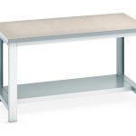 Heavy Duty Steel Workbench with adjustable shelf - WxDxH: 1500x900x840mm RAL 7035_SKU-41004037.16V