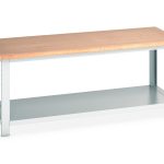Cubio Industrial Work Benches - cubio framework bench (mpx) with full base shelf.WxDxH: 2000x900x840mm RAL 7035_SKU-41004135.16V