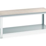 Industrial Workbench with full base shelf (lino) with full base shelf.WxDxH: 2000x900x840mm RAL 7035_SKU-41004136.16V